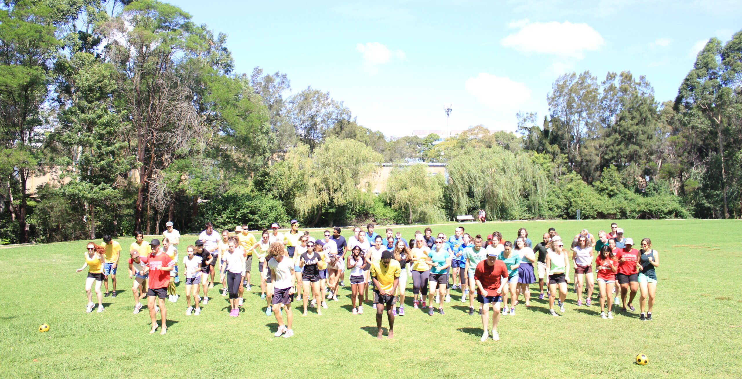 Group of students at Robert Menzies College enjoying community life
