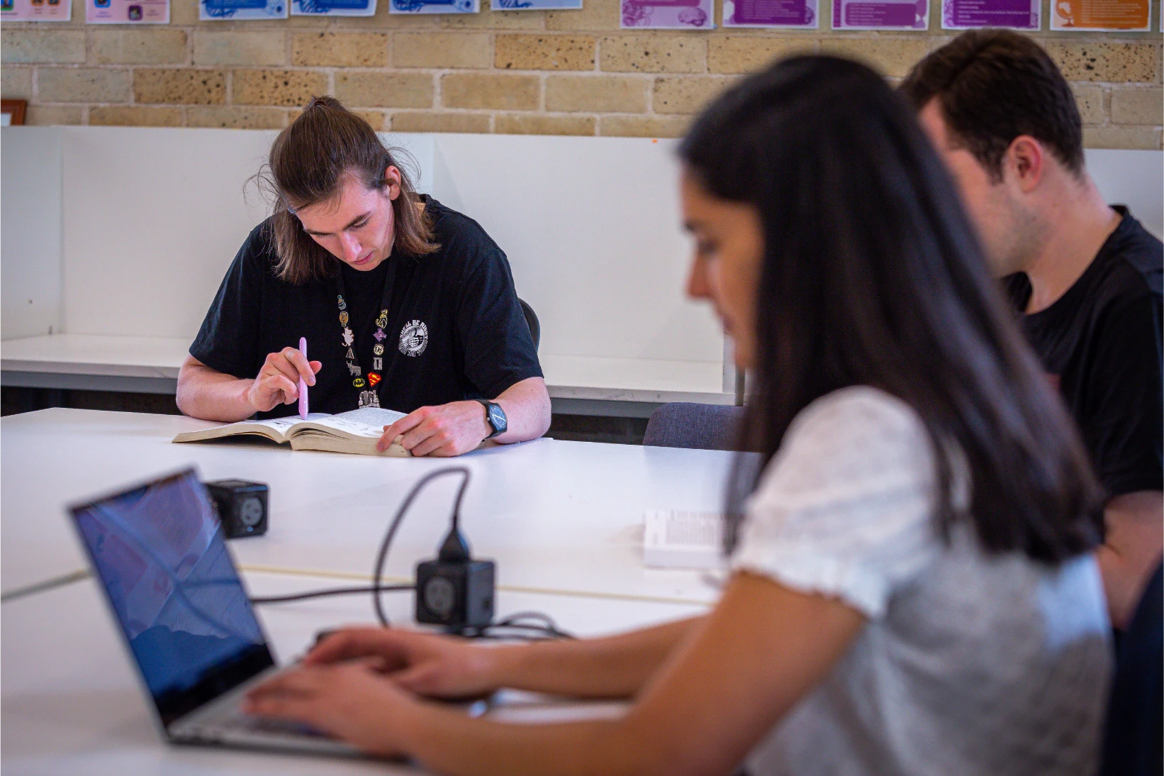 Students at Robert Menzies College studying in a shared space