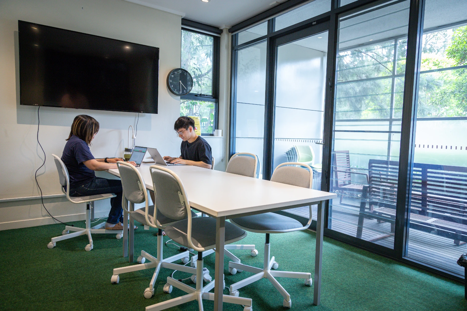 Students at Robert Menzies College studying in a shared space