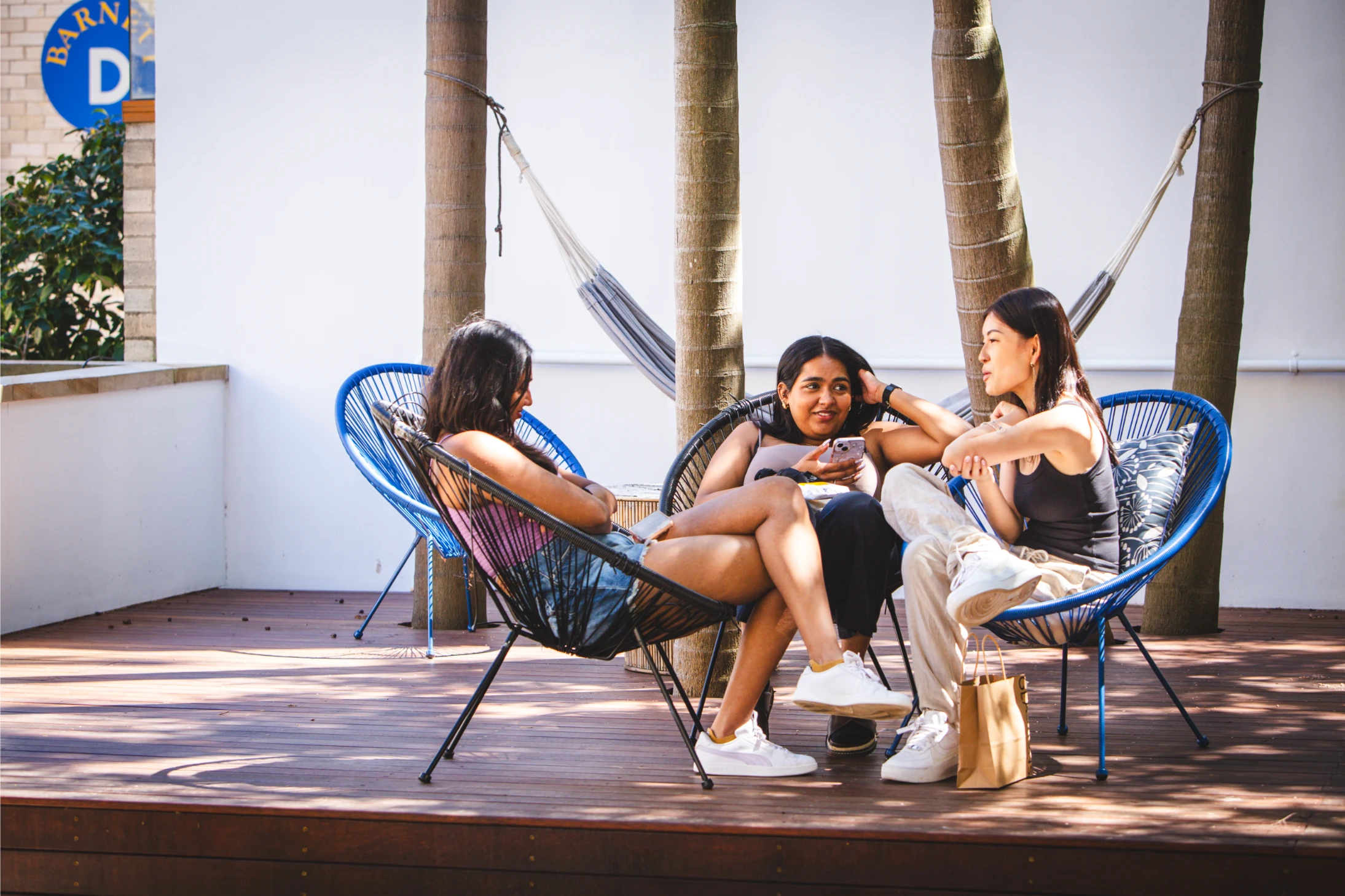 Group of students at Robert Menzies College enjoying community life